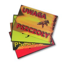 Tablica ostrzegawcza • "Uwaga pszczoły"